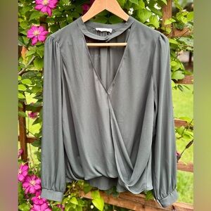Elegant Dark Green Women's Lush Dressy Blouse
